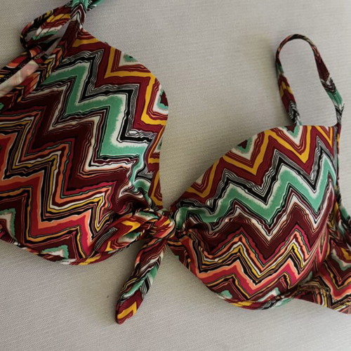 S.Oliver Bikini Top used, size 44B, multicolor
