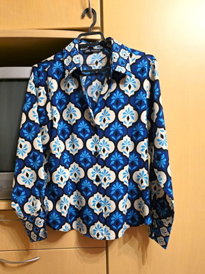 Zara shirt M like new, blue and turquoise