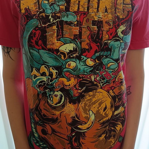 Graffiti print shirt like new, 100% cotton, colorful, size M