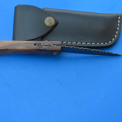 Damascus Handmade Folding Knife with Rose Wood Handle from The Eagle Collection 5635