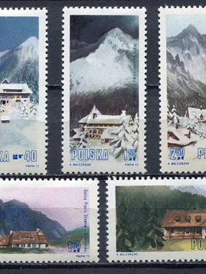 Poland 1972 Thematic Stamp Set 'Mountain Shelters in the Tatra Mountains'