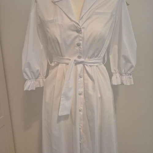 Chaton dress new, cotton, white, fits XS and S