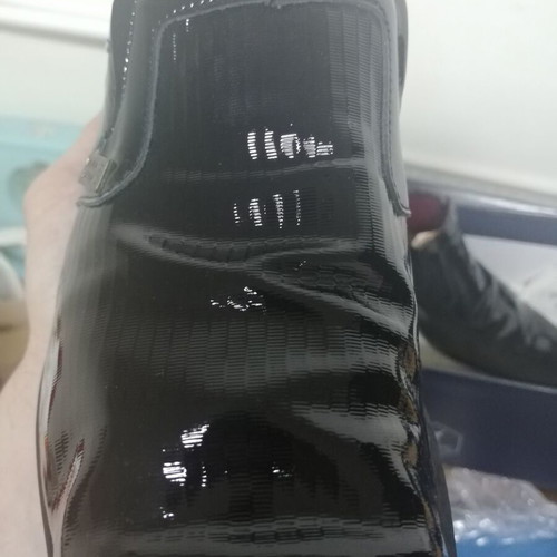 Damiani dress shoes size 41 new, black leather-patent
