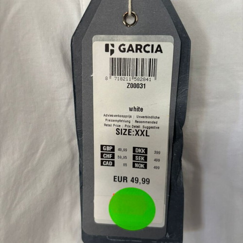 Garcia Jeans white long sleeve shirt XXL
