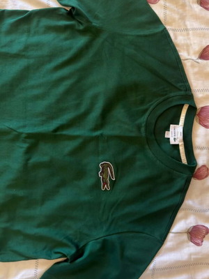 Lacoste Unisex Loose Fit T-shirt Large Green Organic Cotton new