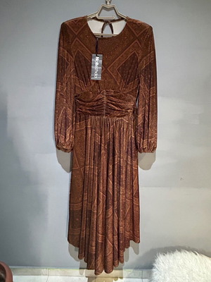 Nazezhda women's dress new, brown, size M