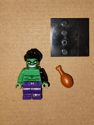 Φιγούρα Hulk Mighty Micros σαν καινούργιο, με βάση και κοτόπουλο LEPIN