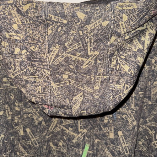 Diesel hoodie used, dark gray with zipper and designs, size L