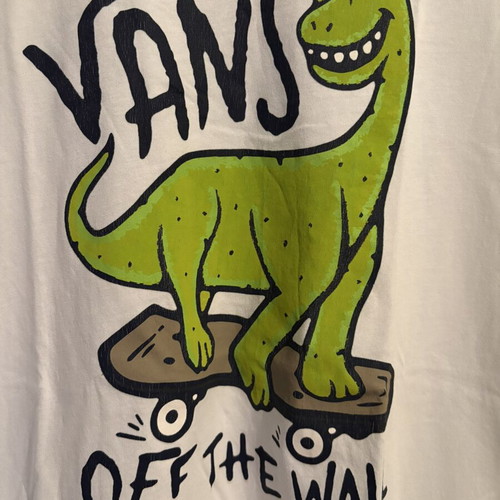 Vans T-shirt like new, white and green, size S