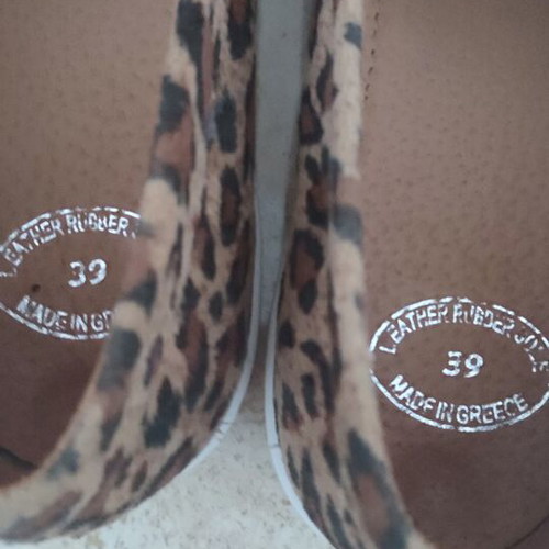 Slip On Sneakers Leopard Leather size 39 like new