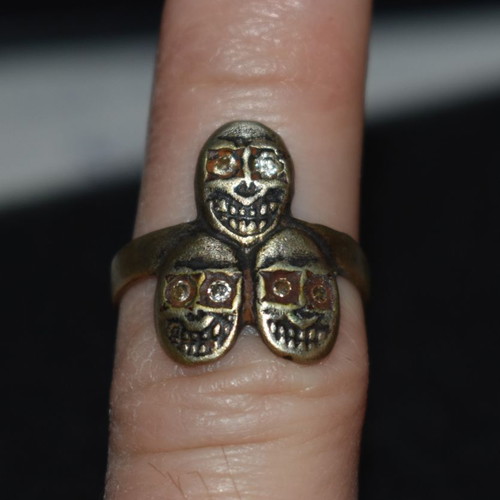 Silver gothic ring used, 925 silver, early 20th century