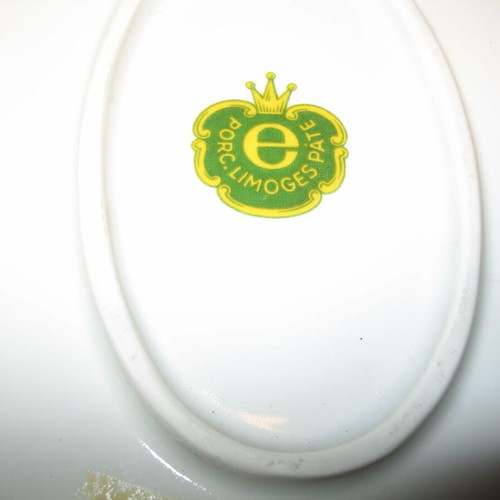 Limoges porcelain platter like new, painted with Cobalt Blue