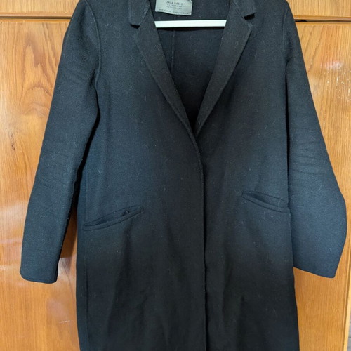 Zara coat used, classic style, size L, black