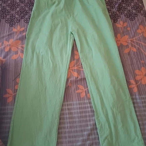 Cotton women's pants like new, size S, mint green