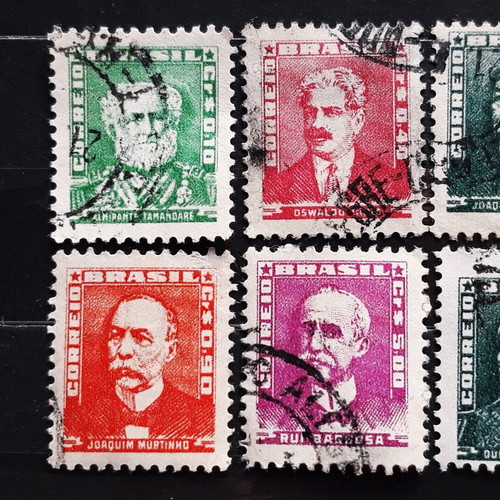 Brazil 1947-1955 stamp collection like new, 6 pieces