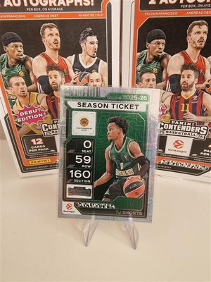 Κάρτα Panini Contenders Euroleague 2025-26 Παναθηναϊκός TJ Shorts καινούργια