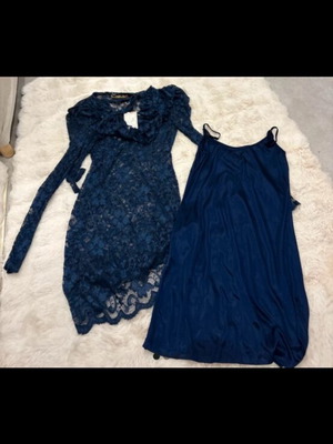 Zic Zac dress new blue lace with inner dress size S 36 8