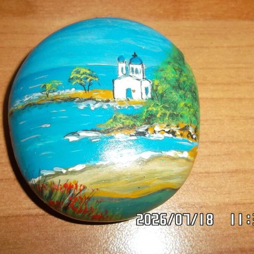 Handpainted Stone new, durable and glossy