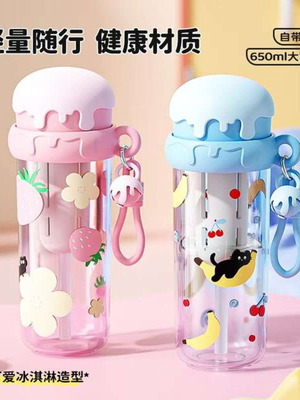 Tea Infuser Water Bottle 650 ml Ice Cream Design new