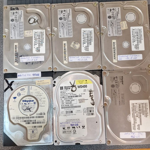 Vintage IDE PATA Hard Drives used, 6.4GB to 500GB for Retro PC