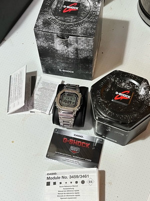 Casio G-Shock GMW-B5000D-1ER. Monochrome Metal Square Tough Solar. Made in Japan. *Καινουριο*