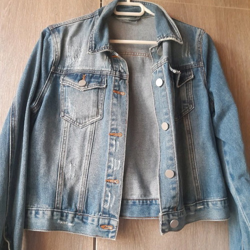 Denim jacket size M like new, blue