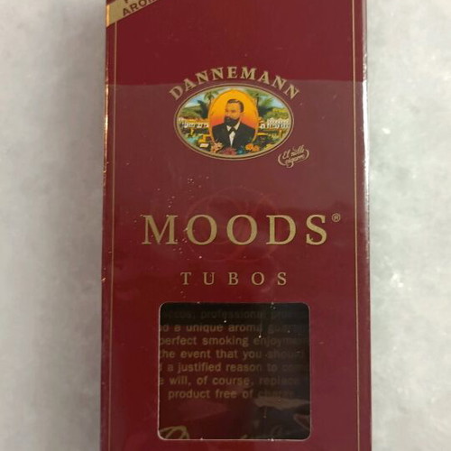 Dannemann empty packaging used from Moods Tubos cigars