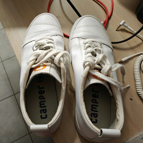 Camper sneakers woman used, size 37, white sports shoes