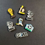 Crocs Charms Jibbitz soccer set brand new, multicolor