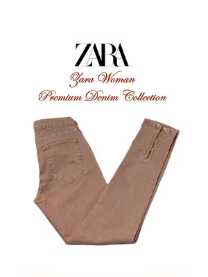 Γυναικείο παντελόνι Zara Woman σχεδόν καινούργιο, slim fit, μέγεθος 36