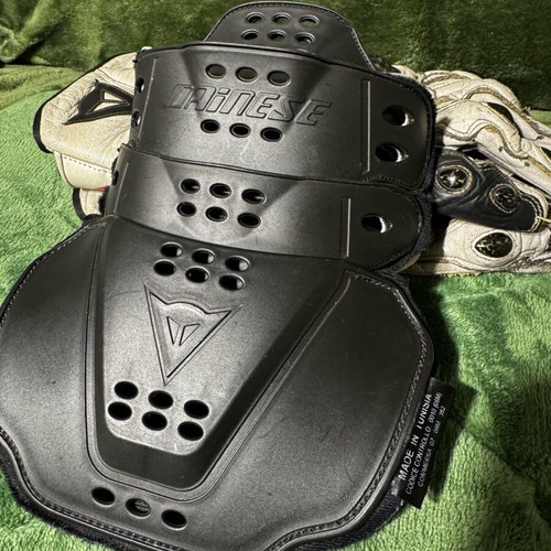 Dainese Full Metal Titanium gloves used with neck protector