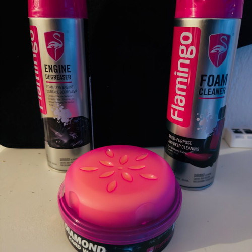 Flamingo Car Cleaning Set like new, 3 products