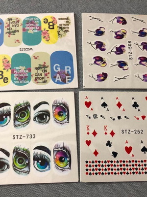 Αυτοκόλλητα νυχιών νερού σετ 4 καινούργια Full nail