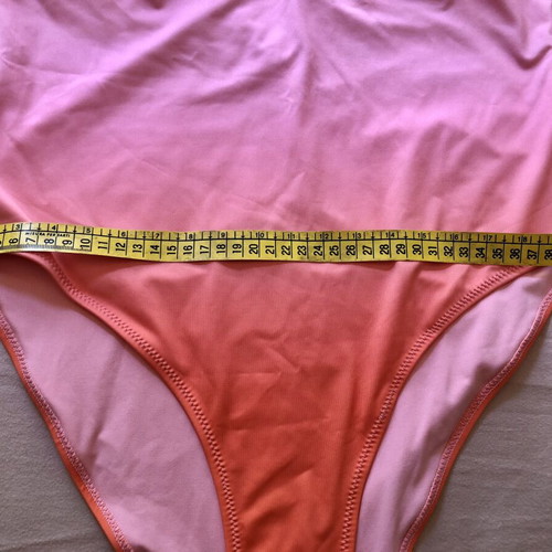 H&M one-piece swimsuit XL, yellow pink orange gradient