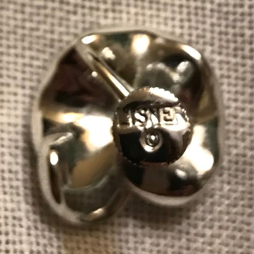 Lisner earrings silver vintage like new, screw back