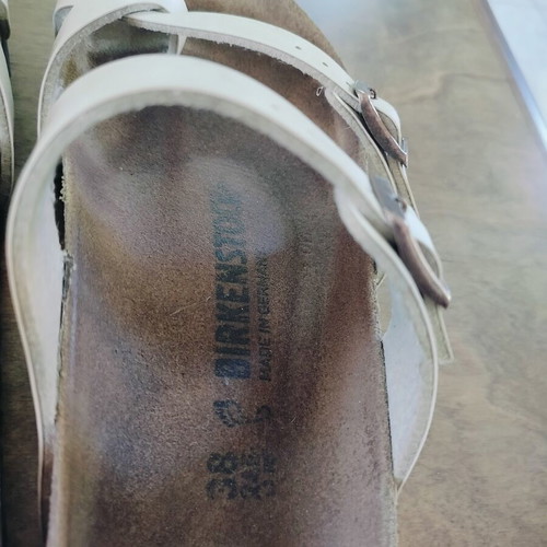 Birkenstock Mayari sandals size 38 narrow fit, like new, beige