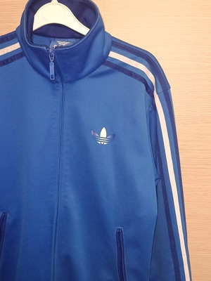 Adidas men's tracksuit jacket used, blue, size M