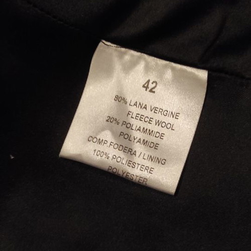Carla C wool coat used, Italian, black, size M