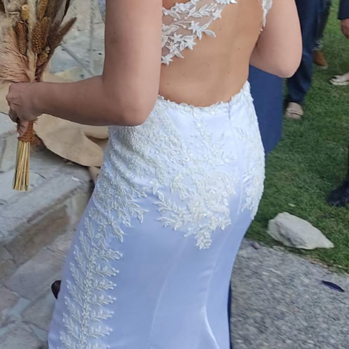 Mermaid wedding dress used, ivory, handmade, size M