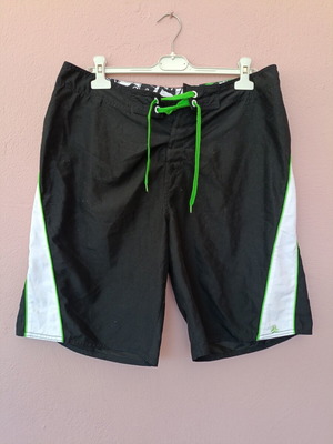 Old Navy boardshorts large black with neon green details new