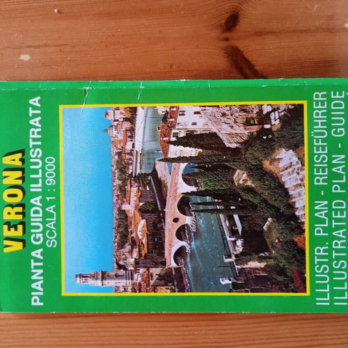 Verona map used, Italian