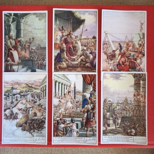 Liebig The Hellas Through the Ages Complete Set of 6 Cards Like New