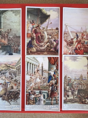 Liebig The Hellas Through the Ages Complete Set of 6 Cards Like New