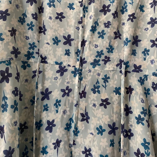 Women's floral maxi dress XL used, light blue colors, made in USA