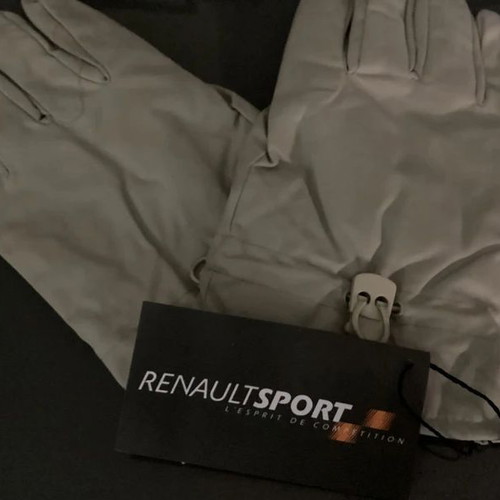 Renault Sports winter gloves men XL new, cream and gray