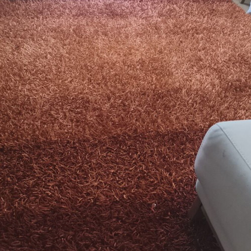 Anatolia Shaggy Rugs set of 2 like new, red and orange tones