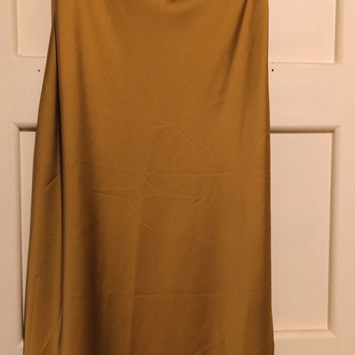 Be You Satin Midi Maxi Skirt medium, like new, gold-mustard