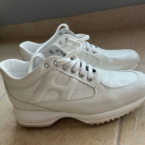 Hogan shoes off-white like new, leather, size 36.5