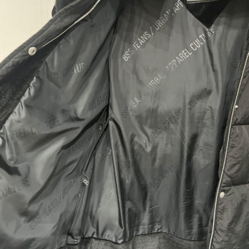 Bsb down jacket asymmetrical like new, black