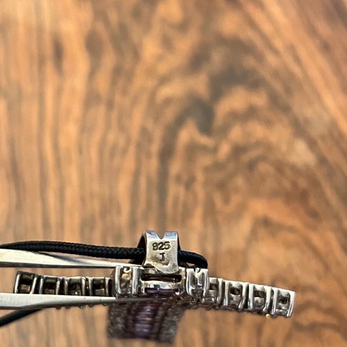 Silver 925 cross with zircon, like new, large